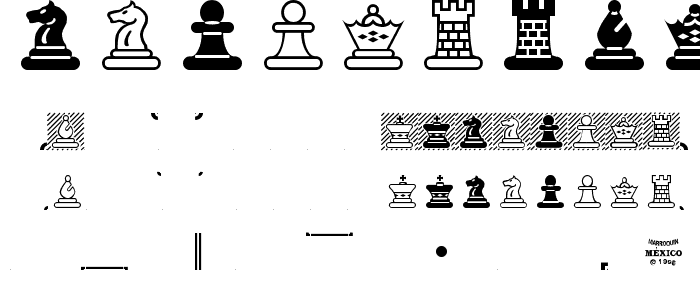 Chess Maya font